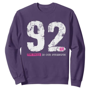 The 92% Black Women Power Sweatshirt Black History Month TS10 Purple Print Your Wear