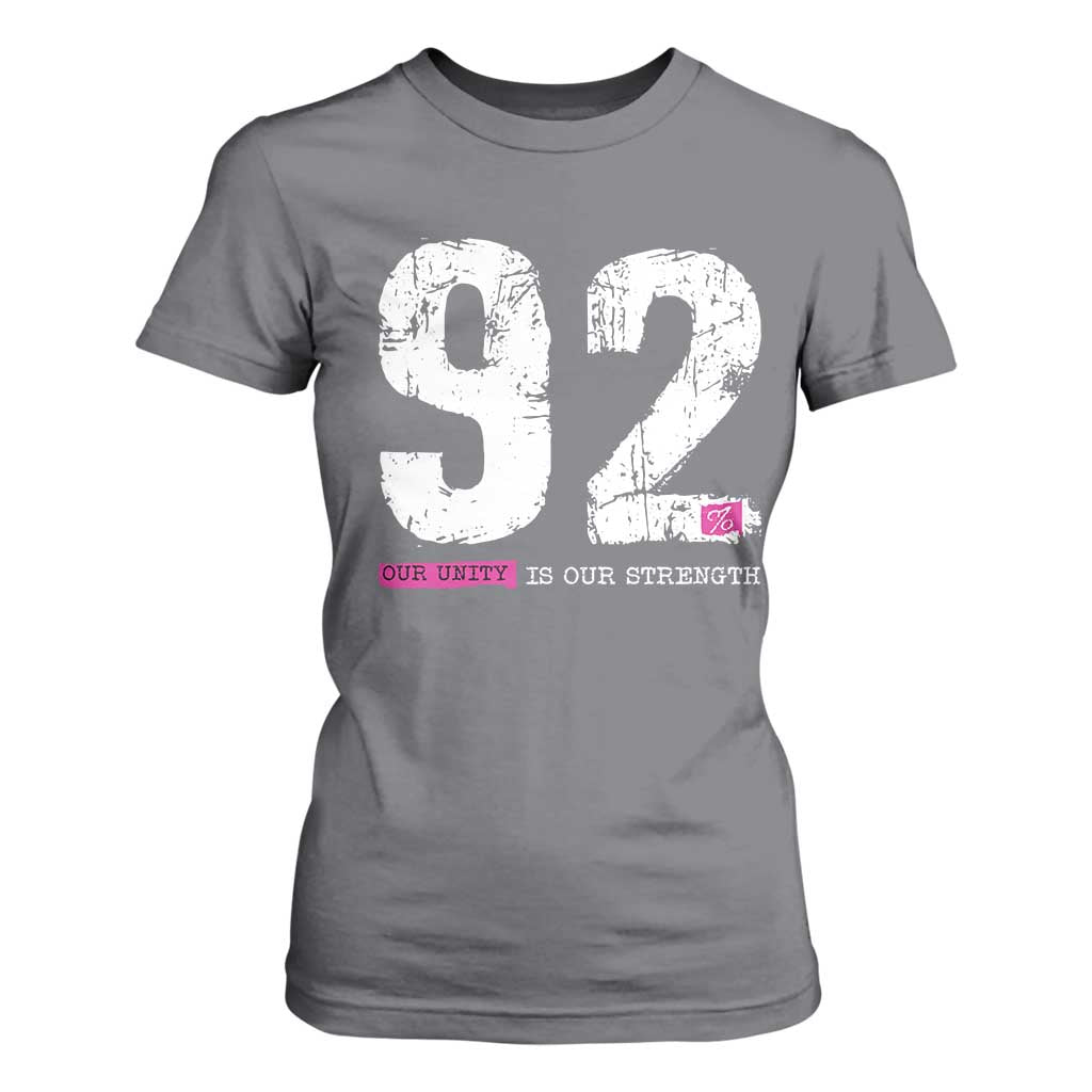 The 92% Black Women Power T Shirt For Women Black History Month TS10 Charcoal Print Your Wear