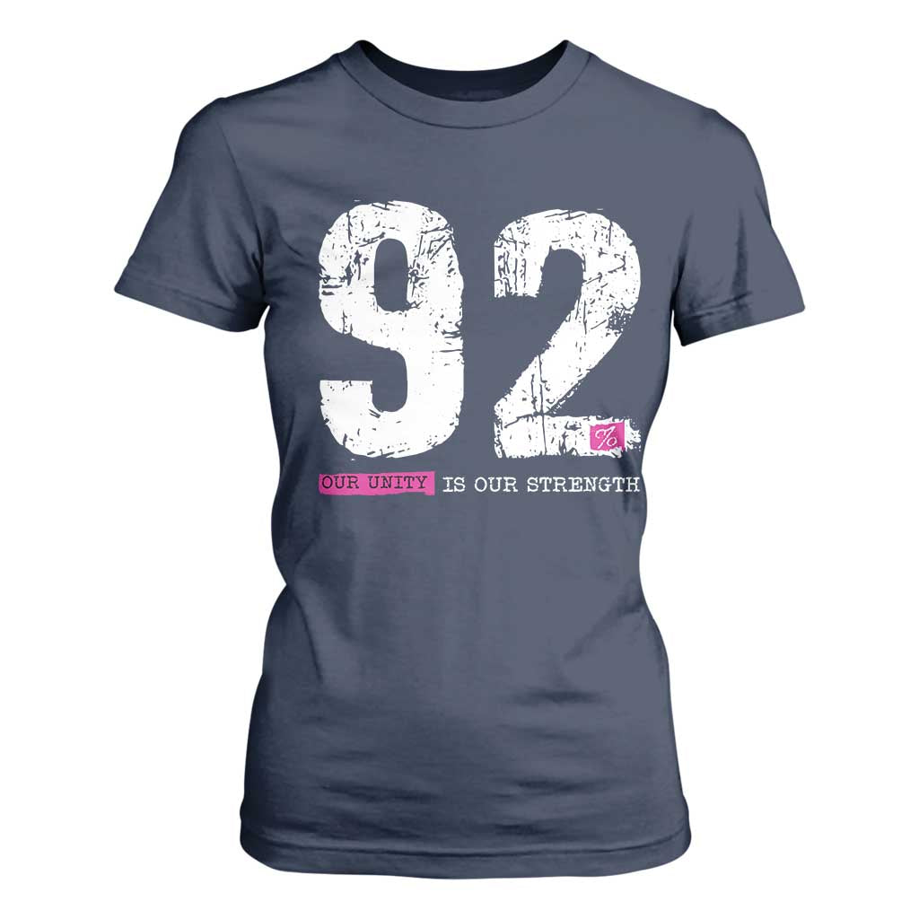 The 92% Black Women Power T Shirt For Women Black History Month TS10 Navy Print Your Wear