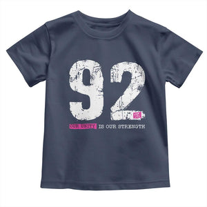 The 92% Black Women Power Toddler T Shirt Black History Month TS10 Navy Print Your Wear