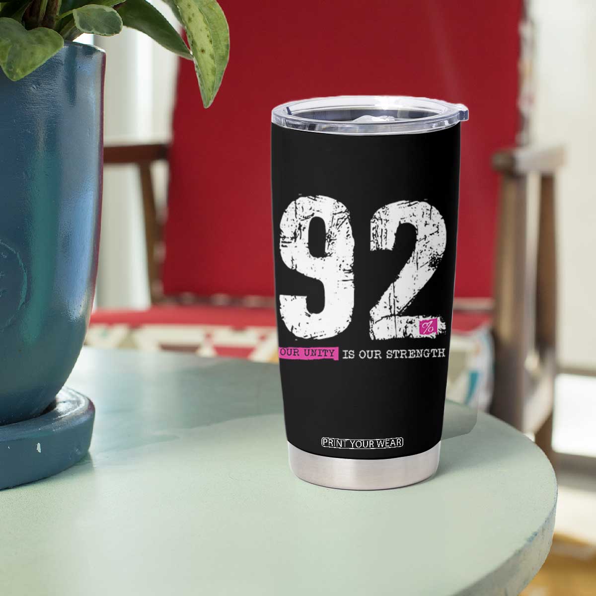 The 92% Black Women Power Tumbler Cup Black History Month TS10 Print Your Wear