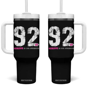 The 92% Black Women Power Tumbler With Handle Black History Month TS10 One Size: 40 oz Black Print Your Wear