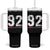 The 92% Black Women Power Tumbler With Handle Black History Month TS10 One Size: 40 oz Black Print Your Wear