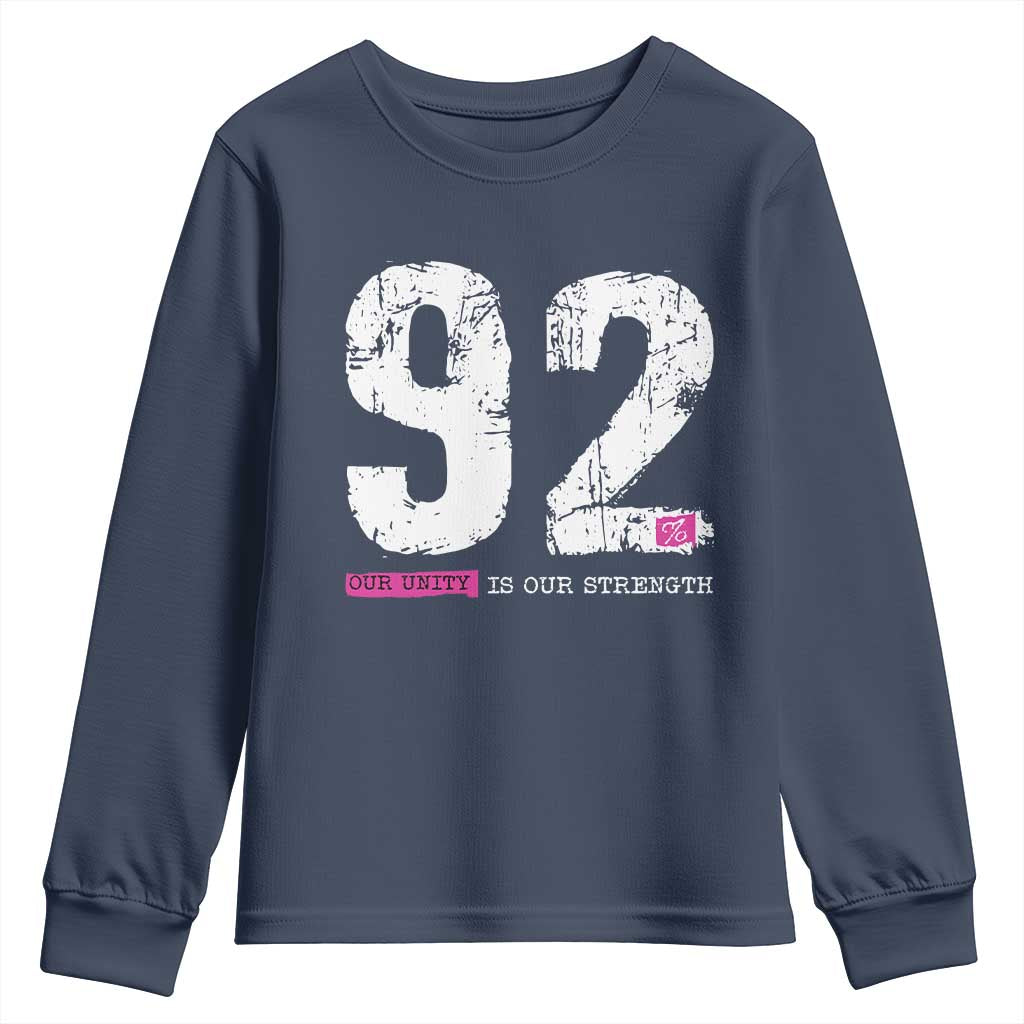 The 92% Black Women Power Youth Sweatshirt Black History Month TS10 Navy Print Your Wear