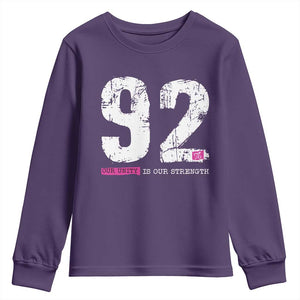 The 92% Black Women Power Youth Sweatshirt Black History Month TS10 Purple Print Your Wear
