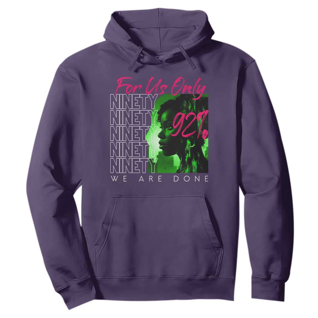 The 92% Black Women Power Hoodie For Us Only 92% We Are Done TS10 Purple Print Your Wear