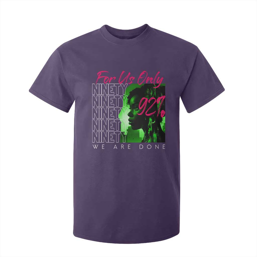 The 92% Black Women Power T Shirt For Kid For Us Only 92% We Are Done TS10 Purple Print Your Wear