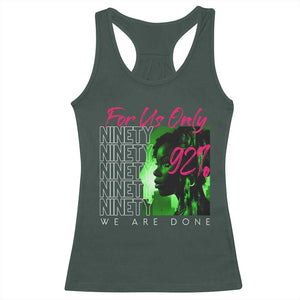 The 92% Black Women Power Racerback Tank Top For Us Only 92% We Are Done TS10 Dark Forest Green Print Your Wear