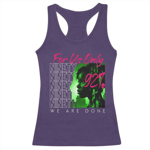 The 92% Black Women Power Racerback Tank Top For Us Only 92% We Are Done TS10 Purple Print Your Wear
