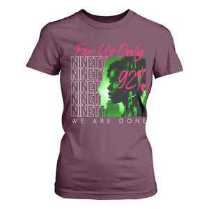 The 92% Black Women Power T Shirt For Women For Us Only 92% We Are Done TS10 Maroon Print Your Wear