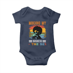 92 Percent Melanin African Women Baby Onesie Minding My Black Woman Business: The 92% TS10 Navy Print Your Wear
