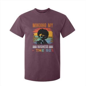 92 Percent Melanin African Women T Shirt For Kid Minding My Black Woman Business: The 92% TS10 Maroon Print Your Wear