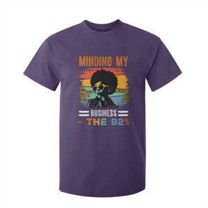 92 Percent Melanin African Women T Shirt For Kid Minding My Black Woman Business: The 92% TS10 Purple Print Your Wear