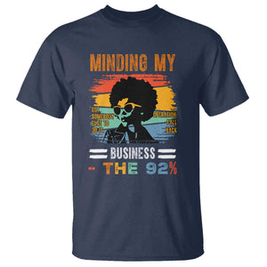 92 Percent Melanin African Women T Shirt Minding My Black Woman Business: The 92% TS10 Navy Print Your Wear