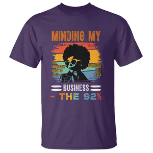 92 Percent Melanin African Women T Shirt Minding My Black Woman Business: The 92% TS10 Purple Print Your Wear