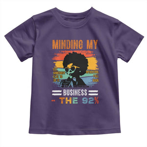 92 Percent Melanin African Women Toddler T Shirt Minding My Black Woman Business: The 92% TS10 Purple Print Your Wear