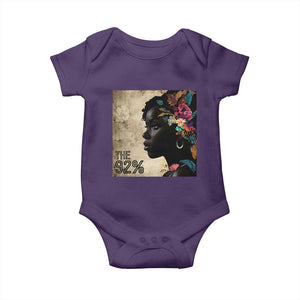 The 92% Black Women Power Baby Onesie 92 Percent Floral Melanin Girls TS10 Purple Print Your Wear
