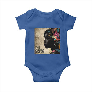 The 92% Black Women Power Baby Onesie 92 Percent Floral Melanin Girls TS10 Royal Blue Print Your Wear