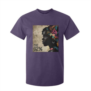 The 92% Black Women Power T Shirt For Kid 92 Percent Floral Melanin Girls TS10 Purple Print Your Wear