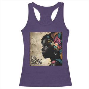 The 92% Black Women Power Racerback Tank Top 92 Percent Floral Melanin Girls TS10 Purple Print Your Wear