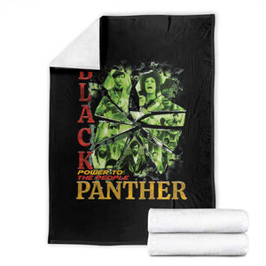 Vintage Black Panther Party Throw Blanket Newton Seale Shakur Black History Month Juneteenth TS10 Black Print Your Wear