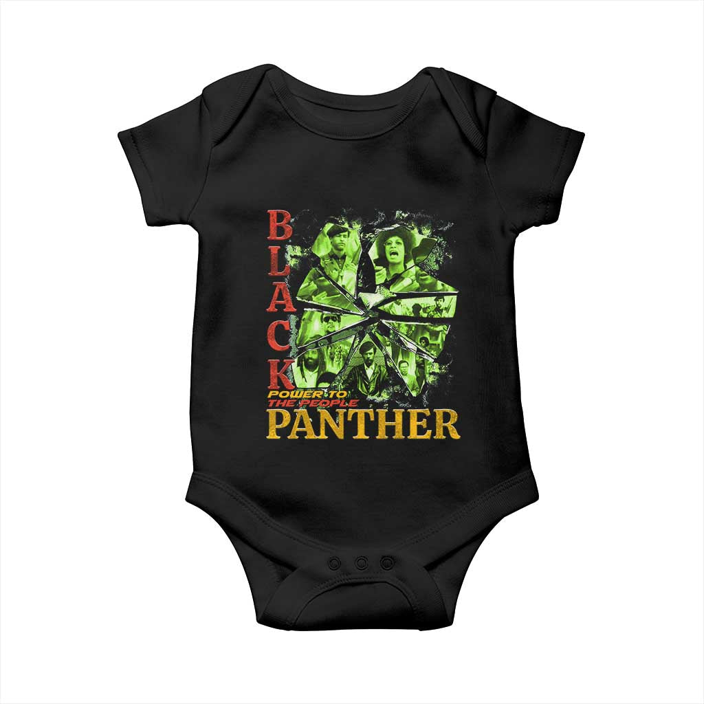 Vintage Black Panther Party Baby Onesie Newton Seale Shakur Black History Month Juneteenth TS10 Black Print Your Wear