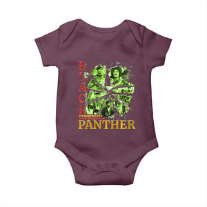 Vintage Black Panther Party Baby Onesie Newton Seale Shakur Black History Month Juneteenth TS10 Maroon Print Your Wear