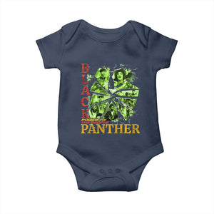 Vintage Black Panther Party Baby Onesie Newton Seale Shakur Black History Month Juneteenth TS10 Navy Print Your Wear