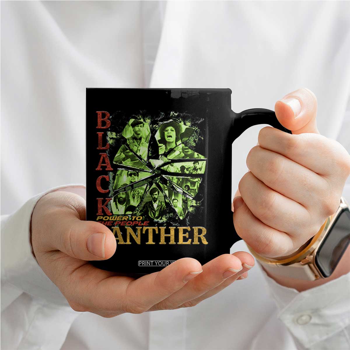 Vintage Black Panther Party Coffee Mug Newton Seale Shakur Black History Month Juneteenth TS10 Print Your Wear