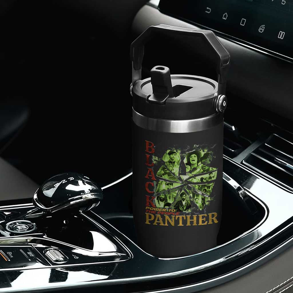 Vintage Black Panther Party Flip Straw Tumbler Newton Seale Shakur Black History Month Juneteenth TS10 Print Your Wear