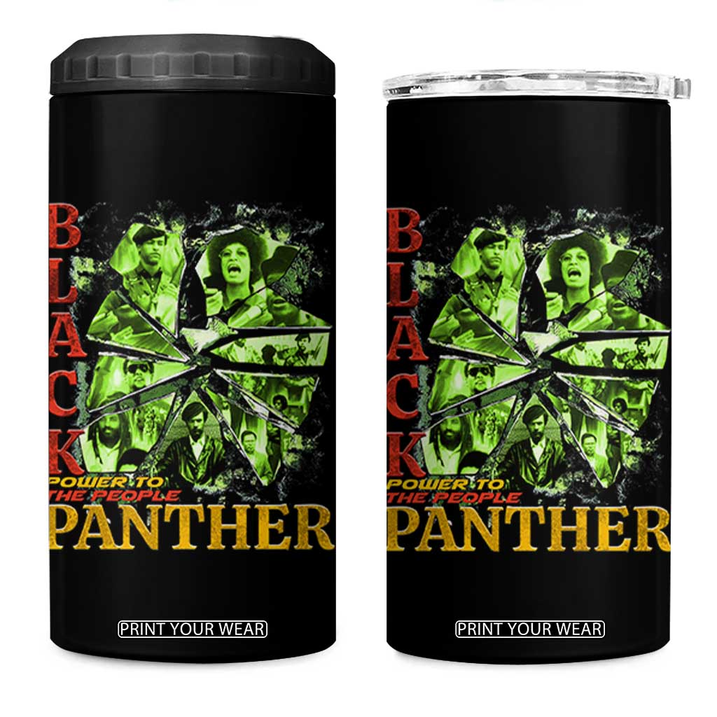Vintage Black Panther Party 4 in 1 Can Cooler Tumbler Newton Seale Shakur Black History Month Juneteenth TS10 One Size: 16 oz Black Print Your Wear