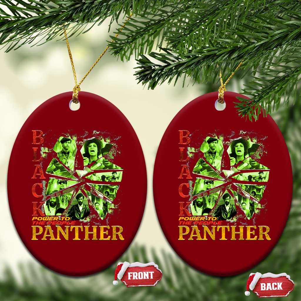 Vintage Black Panther Party Ceramic Ornament Newton Seale Shakur Black History Month Juneteenth TS10 Print Your Wear