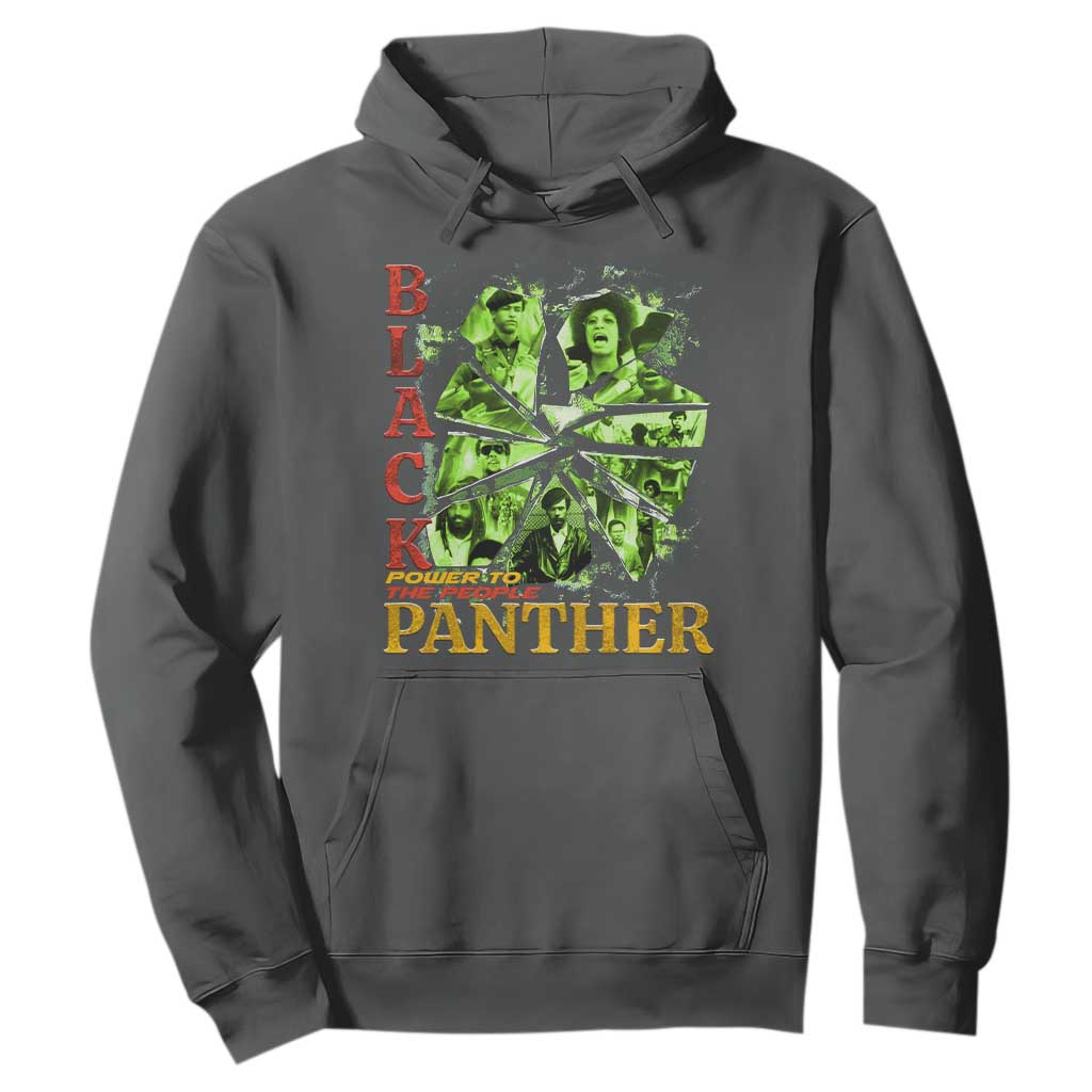 Vintage Black Panther Party Hoodie Newton Seale Shakur Black History Month Juneteenth TS10 Dark Heather Print Your Wear