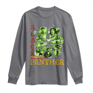 Vintage Black Panther Party Long Sleeve Shirt Newton Seale Shakur Black History Month Juneteenth TS10 Charcoal Print Your Wear