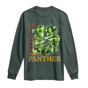 Vintage Black Panther Party Long Sleeve Shirt Newton Seale Shakur Black History Month Juneteenth TS10 Dark Forest Green Print Your Wear