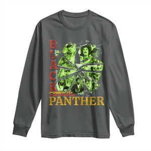 Vintage Black Panther Party Long Sleeve Shirt Newton Seale Shakur Black History Month Juneteenth TS10 Dark Heather Print Your Wear