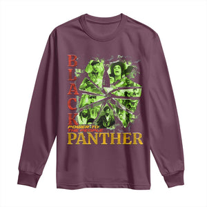 Vintage Black Panther Party Long Sleeve Shirt Newton Seale Shakur Black History Month Juneteenth TS10 Maroon Print Your Wear