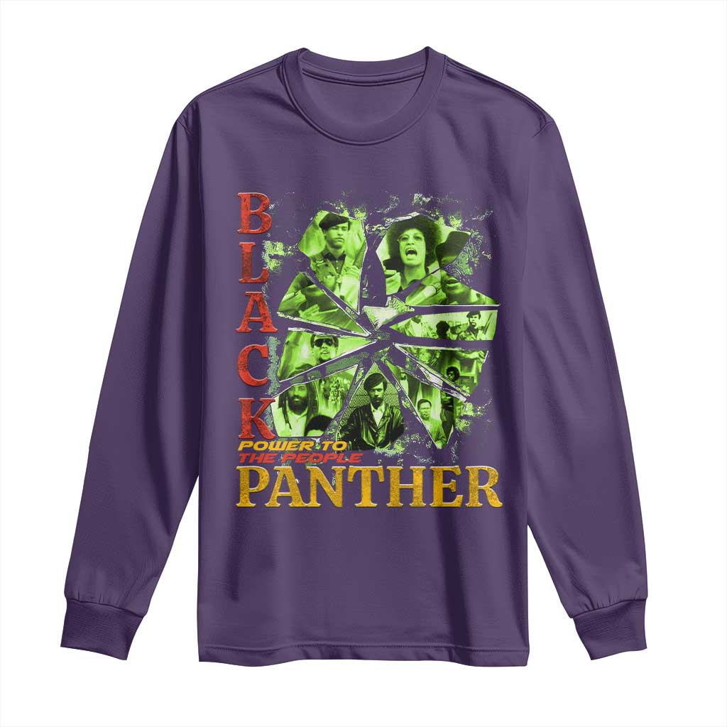 Vintage Black Panther Party Long Sleeve Shirt Newton Seale Shakur Black History Month Juneteenth TS10 Purple Print Your Wear