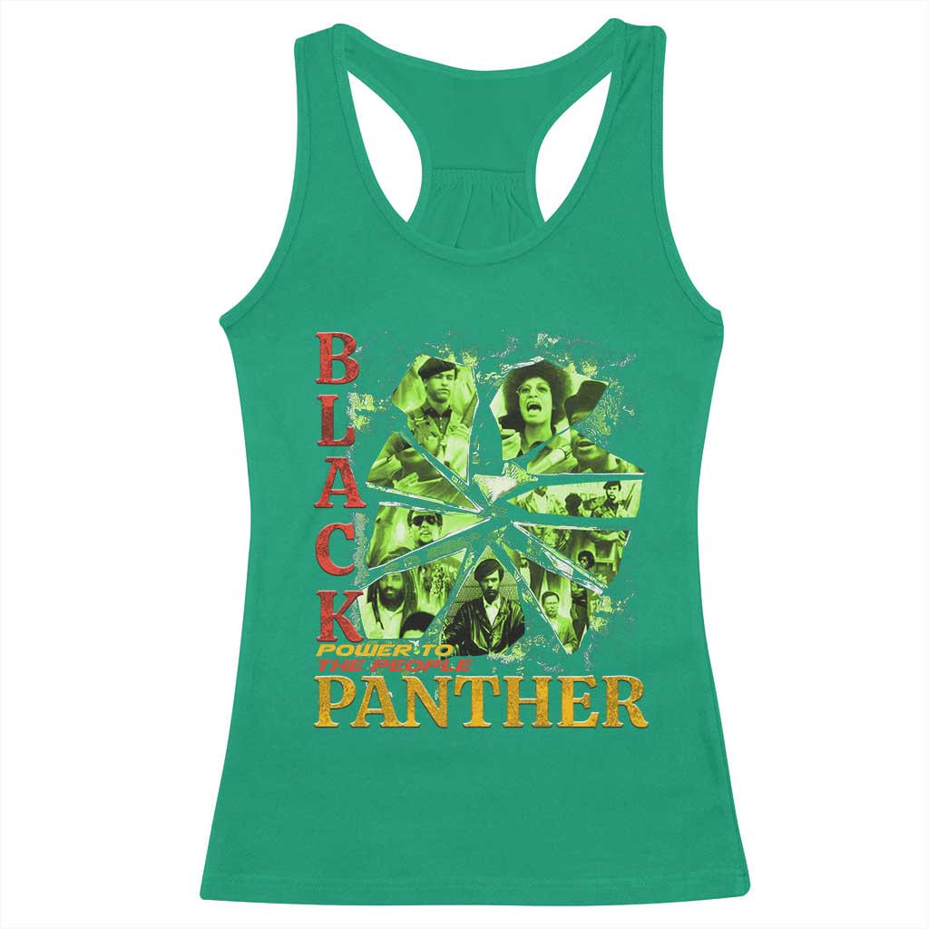 Vintage Black Panther Party Racerback Tank Top Newton Seale Shakur Black History Month Juneteenth TS10 Irish Green Print Your Wear