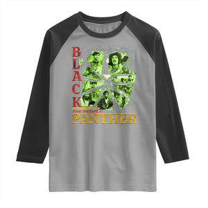 Vintage Black Panther Party Raglan Shirt Newton Seale Shakur Black History Month Juneteenth TS10 Sport Gray Black Print Your Wear
