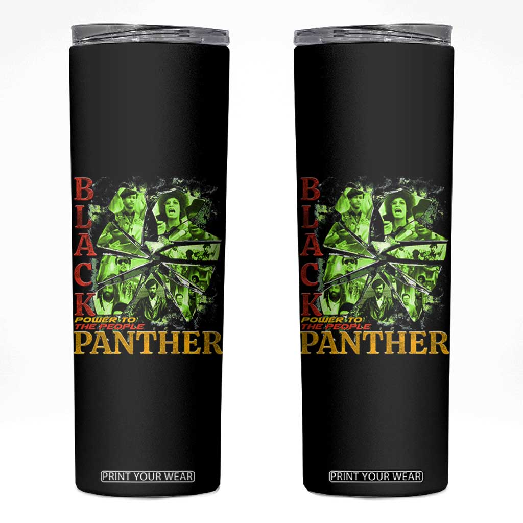 Vintage Black Panther Party Skinny Tumbler Newton Seale Shakur Black History Month Juneteenth TS10 Black Print Your Wear