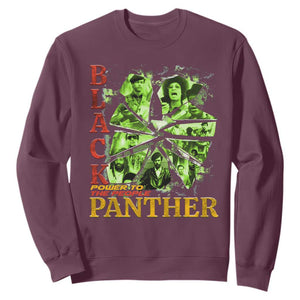 Vintage Black Panther Party Sweatshirt Newton Seale Shakur Black History Month Juneteenth TS10 Maroon Print Your Wear