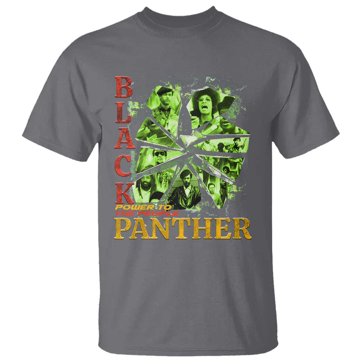 Vintage Black Panther Party T Shirt Newton Seale Shakur Black History Month Juneteenth TS10 Charcoal Print Your Wear