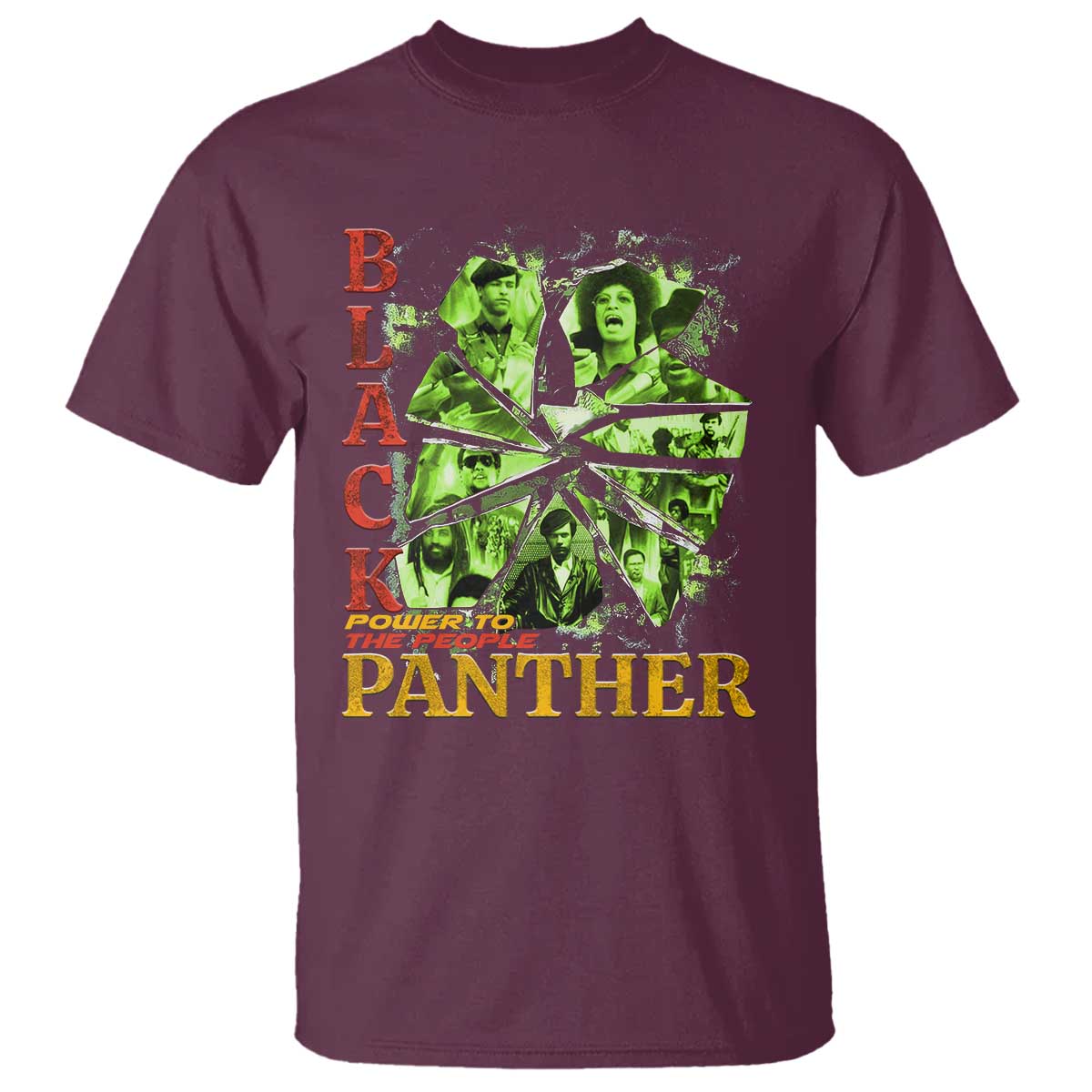 Vintage Black Panther Party T Shirt Newton Seale Shakur Black History Month Juneteenth TS10 Maroon Print Your Wear