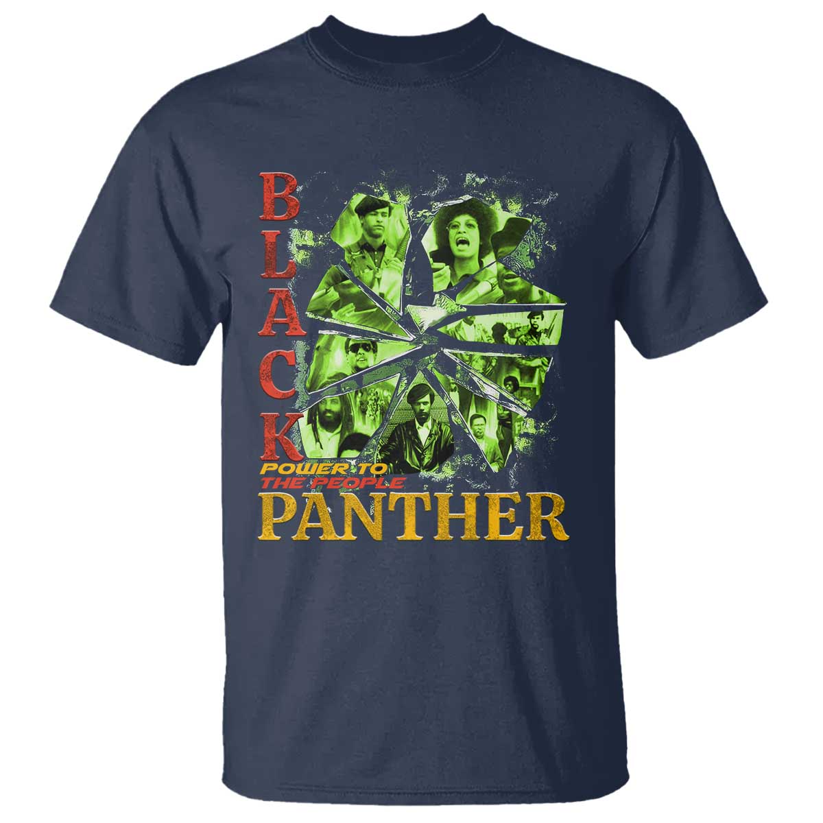 Vintage Black Panther Party T Shirt Newton Seale Shakur Black History Month Juneteenth TS10 Navy Print Your Wear