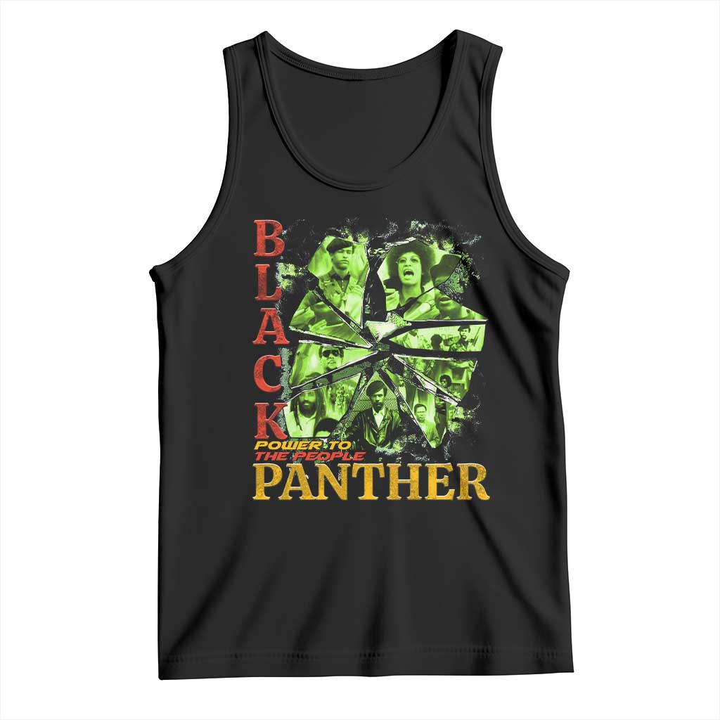 Vintage Black Panther Party Tank Top Newton Seale Shakur Black History Month Juneteenth TS10 Black Print Your Wear