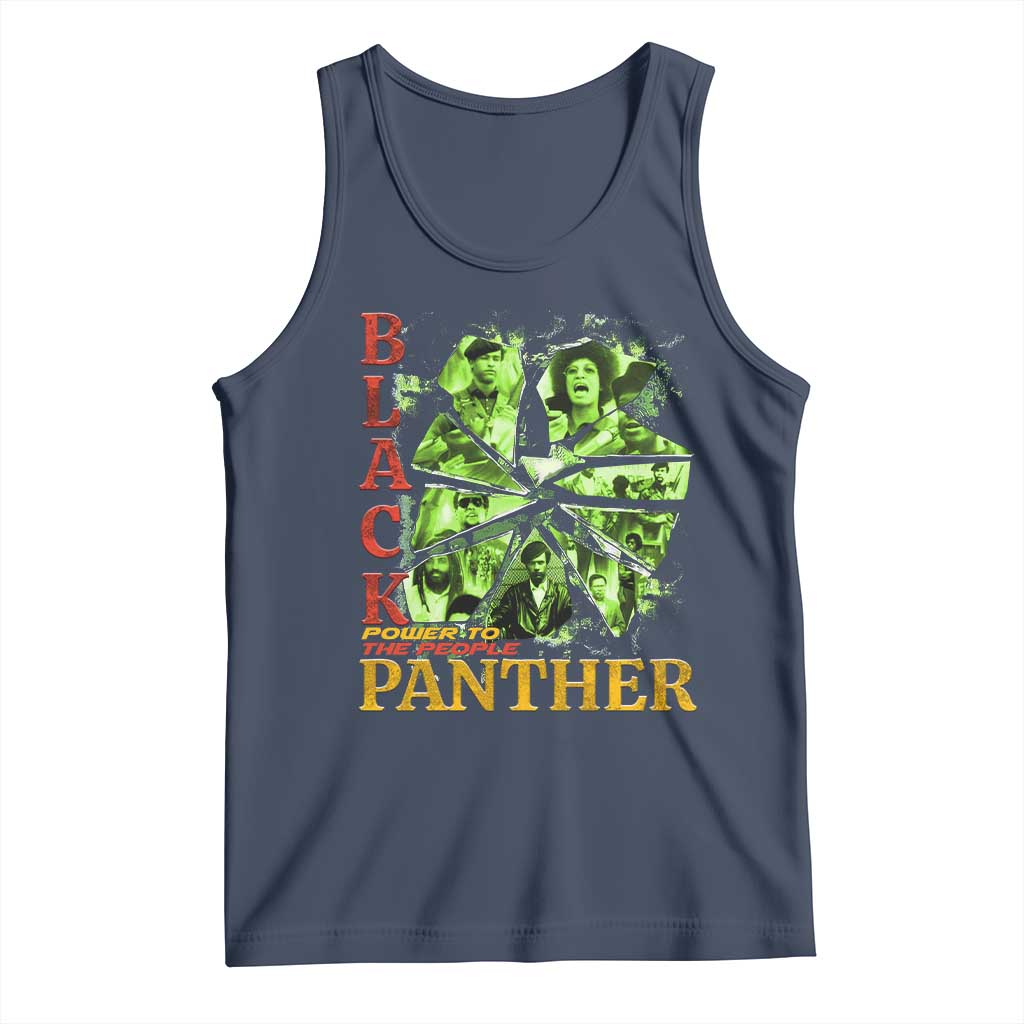 Vintage Black Panther Party Tank Top Newton Seale Shakur Black History Month Juneteenth TS10 Navy Print Your Wear