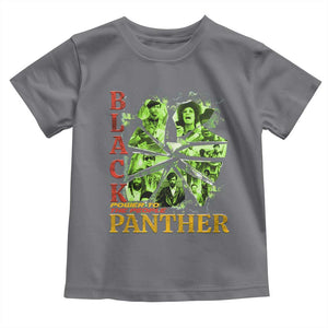 Vintage Black Panther Party Toddler T Shirt Newton Seale Shakur Black History Month Juneteenth TS10 Charcoal Print Your Wear