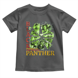 Vintage Black Panther Party Toddler T Shirt Newton Seale Shakur Black History Month Juneteenth TS10 Dark Heather Print Your Wear