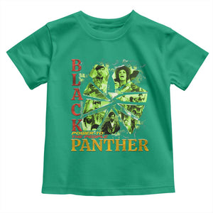 Vintage Black Panther Party Toddler T Shirt Newton Seale Shakur Black History Month Juneteenth TS10 Irish Green Print Your Wear